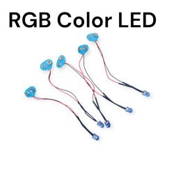 10mm RGB LED Lamp with 9V Battery Clip Connector (5 PCS Pack)