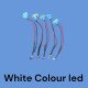 White Colour LED Lamp 10mm with 9V Battery Clip Connector (5 PCS Pack)