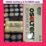 3.7V 3800mAH OSELTECH 18650 Rechargeable Lithium Ion Battery (Pack of 2)