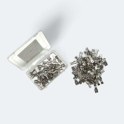 6.4 Female Slot Electrical Brass Terminal Wire Connector (100 PCS) Tin Plated