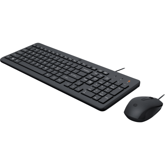 HP 150 USB Wired Chiclet Keyboard & Mouse Combo - Effortless Productivity