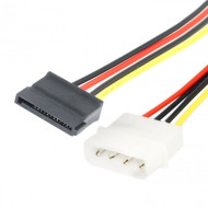 Power Cable for HDD/SSD 4 Pin Molex to 15 Pin Power Cable