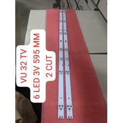Led Backlight Strip for VU / LLOYD 32 inch TV 6 led 3V (2 pcs set)