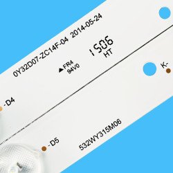 LED Backlight Strip for Intex 32 Inch TV, 7 LED 3V OY32D07-ZC14F-04/06 (3 PCS Set)