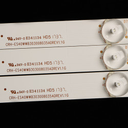 LED Backlight Strip for Panasonic 40 Inch TV 8 LED 3V CRH-ES40WWB303008035ADREV1.0 ( 3 pcs set )