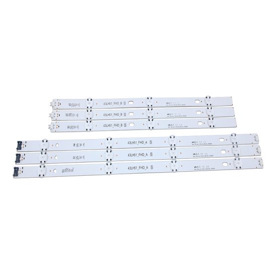 LED Backlight Strip for LG 43 Inch TV (43LJ625T-TB) - 7 LEDs (4+3), 3V (3 Pair Set)