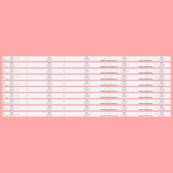 LED Backlight Strip for Lloyd L58FJQ 58 Inch TV (10 Pcs Set) 5 LED 3V