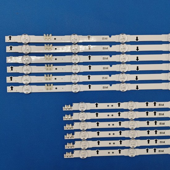 Samsung 55 Inch LED TV Backlight Strips – 3V, 7+5 LEDs (12 LED), 6 Pair Set – Compatible with UA55H6400AR (D4GE-550DCA-R3, D4GE-550DCB-R3)