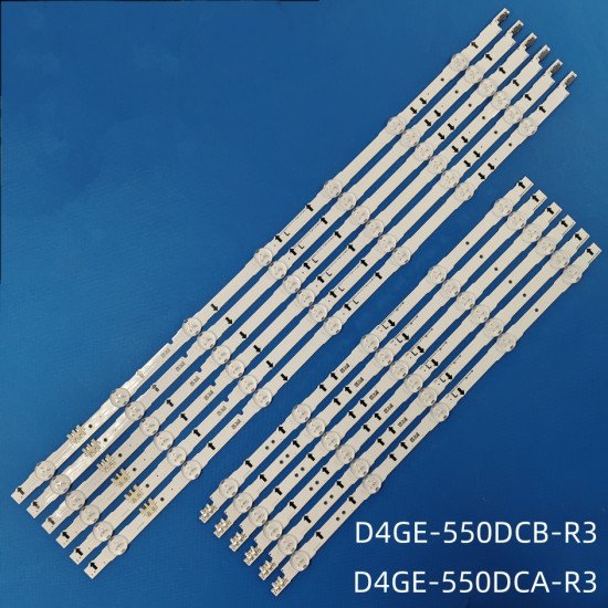 Samsung 55 Inch LED TV Backlight Strips – 3V, 7+5 LEDs (12 LED), 6 Pair Set – Compatible with UA55H6400AR (D4GE-550DCA-R3, D4GE-550DCB-R3)