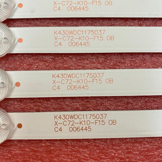 LED Backlight Strips for Intex 43 Inch TV 3 LED 6V k430wdc1 A1 (8 PCS SET) LED Backlight Strips for Intex 43 Inch TV 3 LED 6V k430wdc1 A1 (8 PCS SET)