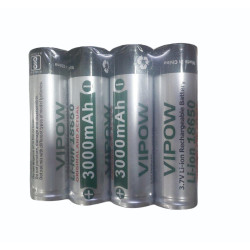 3.7V 3000 mAh 18650 Vipow Li-Ion Rechargeable Battery (4 pcs pack)