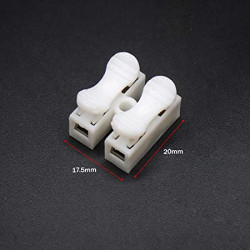 Cable Connectors 2 Pins Electrical Push Type Cable Connectors Quick Splice Lock Wire Terminal 220V 10A - 10 Pcs Pack
