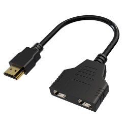 HDMI Cable Splitter 1 in 2 Out - HDMI Male to Dual HDMI Female Adapter