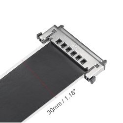 51 Pin FFC FPC LVDS Cable - 0.5mm Pitch, 450mm Flexible Flat Ribbon Cable for LCD Screen (opposite side contact pins)