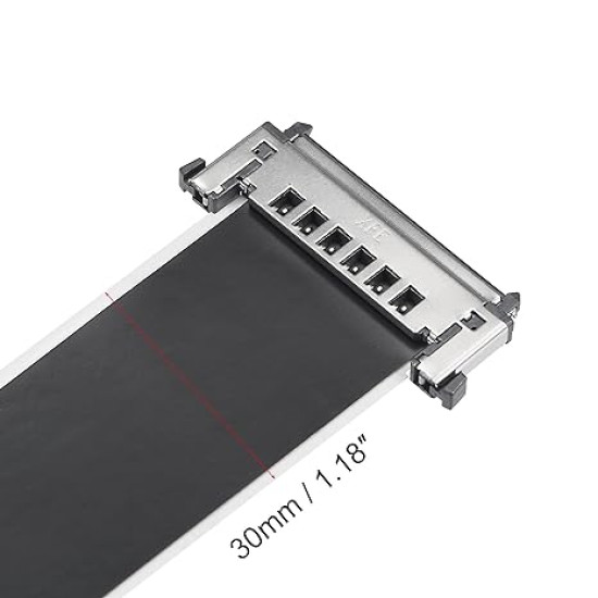 51 Pin FFC FPC LVDS Cable - 0.5mm Pitch, 450mm Flexible Flat Ribbon Cable for LCD Screen (opposite side contact pins)