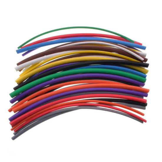 Heat Shrink Tubing - 10cm, 2:1 Shrink Ratio, Mixed Sizes and Colors (Pack of 100)