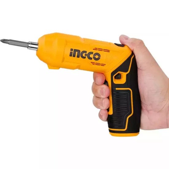 4V 240 RPM Electric INGCO Cordless Screwdriver 4 N.m with 18 PCS Bits and Holder 4V 240 RPM Electric INGCO Cordless Screwdriver 4 N.m with 18 PCS Bits and Holder