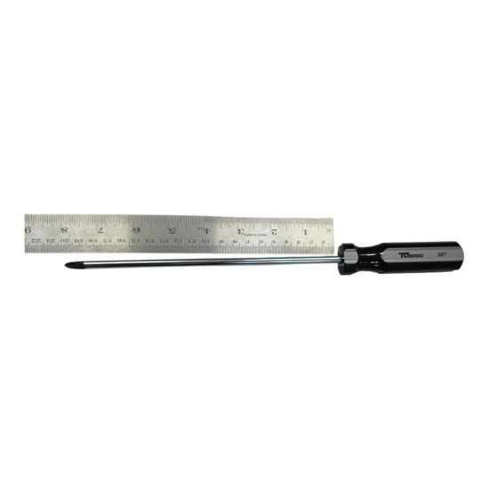 Tltergo 607 PH2 Chrome Vanadium Screwdriver 6 x 203mm Black and Metallic