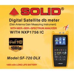 SOLID SF-720 DLX Rechargeable Digital Satellite dB Meter with NXP 1756 IC