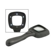 Th-600558 LED Lighted Illuminated Rectangle Handheld Magnifying Glass LED And Uv Light