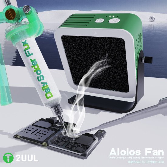 2UUL DA98 Aiolos Cooling Fan + UV Curing + Smoke Extraction All-in-One Fan