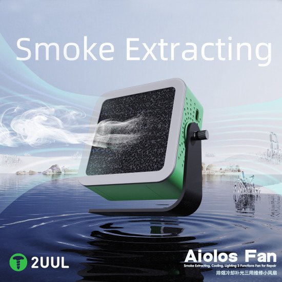 2UUL DA98 Aiolos Cooling Fan + UV Curing + Smoke Extraction All-in-One Fan