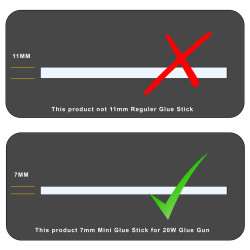 7mm Mini Glue Sticks For 20 Watt Mini Hot Glue Gun (pack of 100)- EasySpares.in