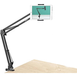 Multipurpose Table Mount Arm Stand - Suspension Scissor Arm for Tablet & Mobile