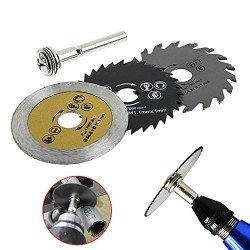 Metal Circular Saw 3 Pcs Set with Spindle Attachment – Compatible with Rotary Tools & Drill Machines